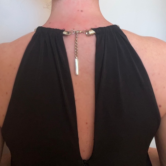 Black jumpsuit with gold neck chain - Picture 6 of 8